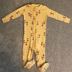 Hanna Anderson Yellow Footed Pajamas